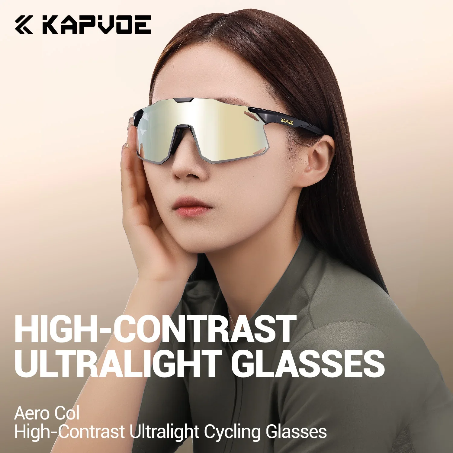 Kapvoe الرجال الجبلية الطريق دراجة نظارات الرياضة في الهواء الطلق دراجة النظارات الشمسية الدراجات نظارات ل GogglesHunting القيادة UV400 حماية