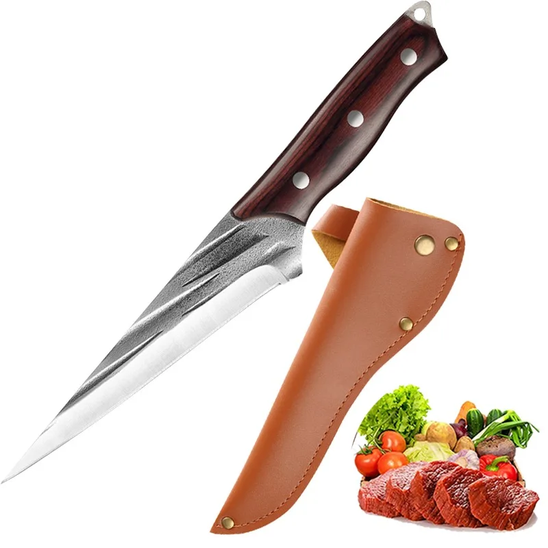 Boning Knife Kitchen Hand Forged Fillet Knife Beef Knife BBQ Tool Handmade Stainless Steel Professional Chef's Kitchen Knives