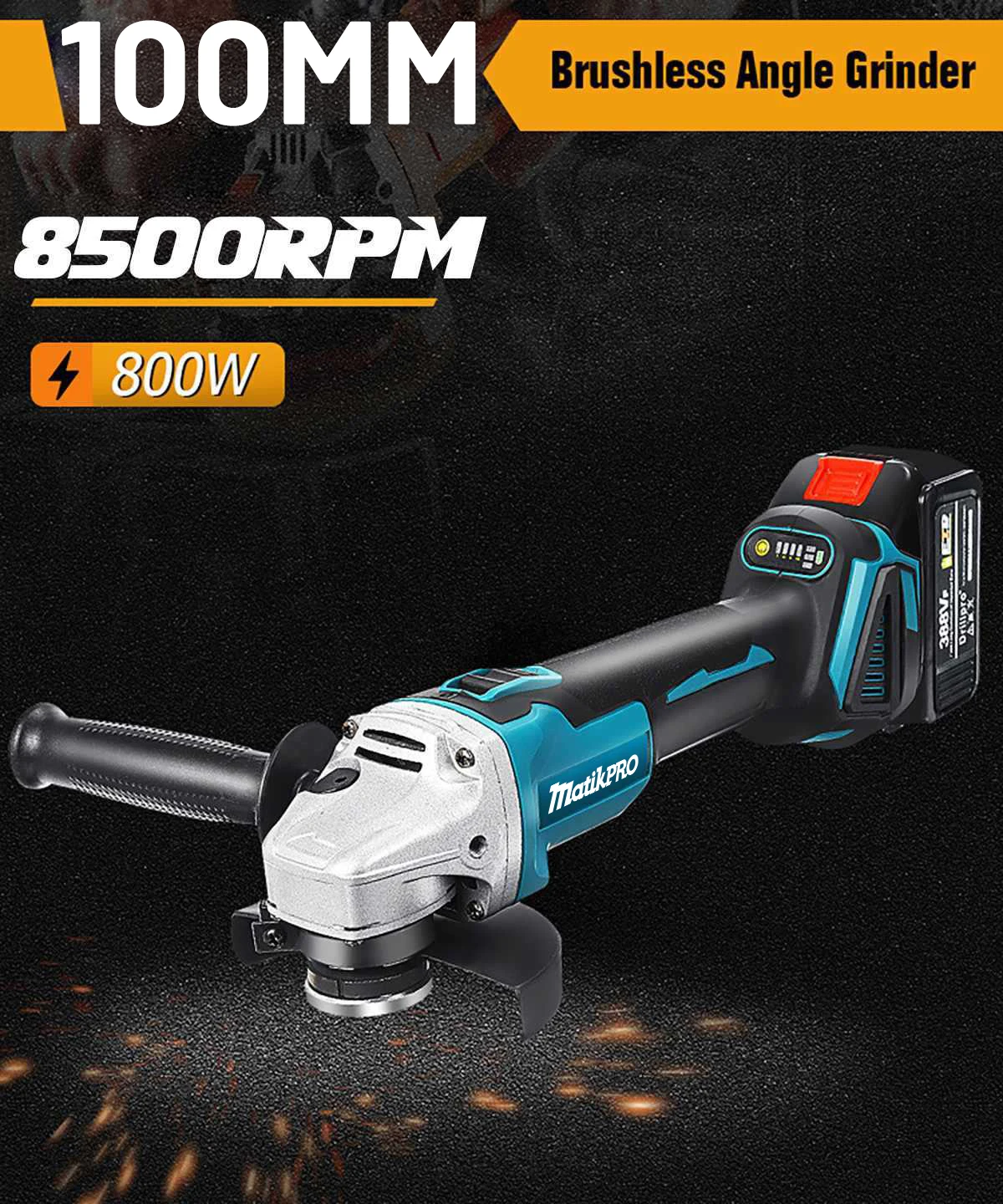 Electric 125/100mm Brushless Angle Grinder Polishing Cutting Machine Cordless Angle Grinder Tool For Makita 18V Battery pin image 6