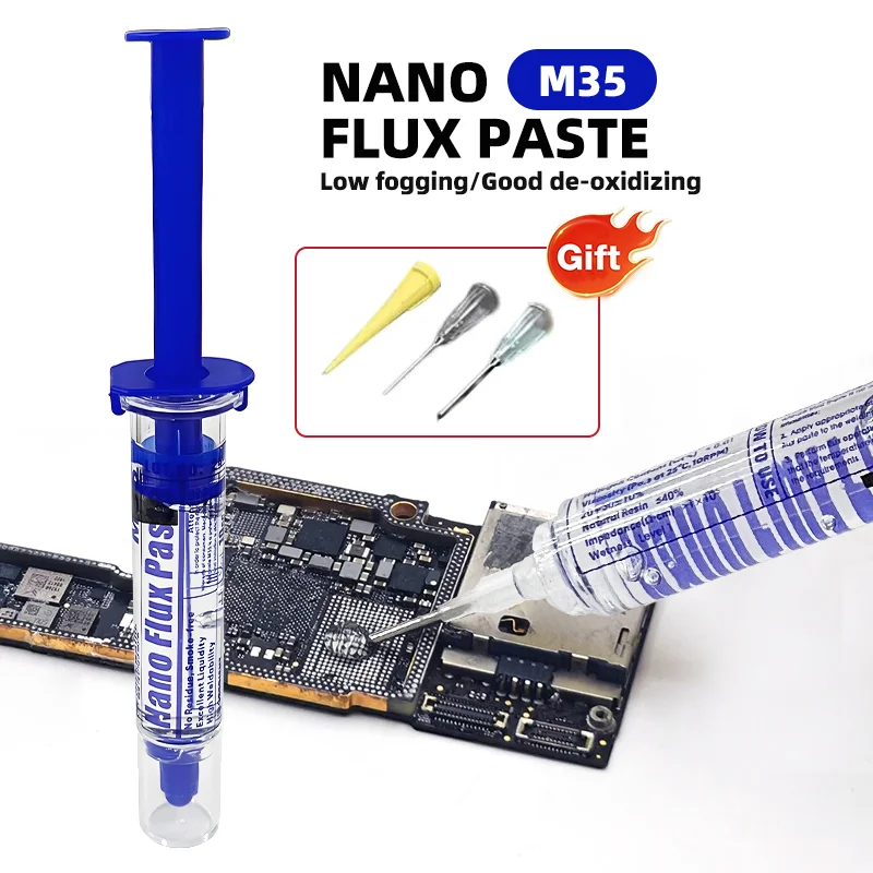 M35 Nano Flux Paste High Purity Efficient Soldering Flux for Mobile Phone Chip Repair Low Fogging No Cleaning Needed