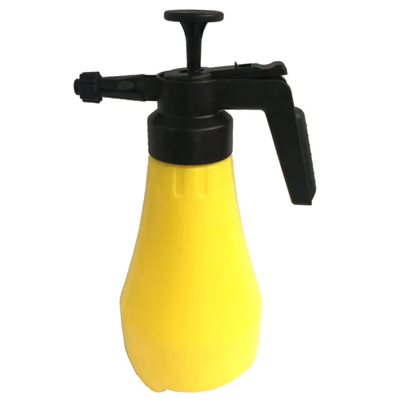 Yellow Manual Pressure Sprayer for Home Gardening and Car Washing 1.8L Acid-Alkali Resistant Self-cleaning Sprayer