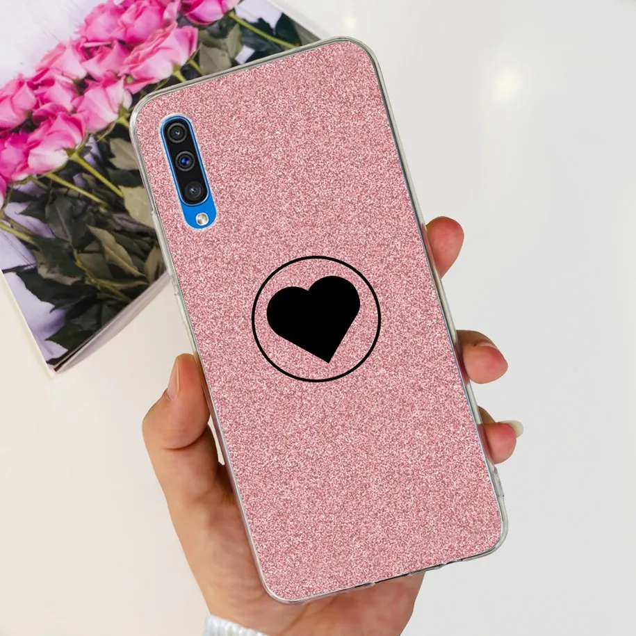 For Cover Samsung Galaxy A50 Phone Case Luxury Marble Flower Transparent Soft Bumper For Samsung A50S A30S A307F A507F A 50 Capa