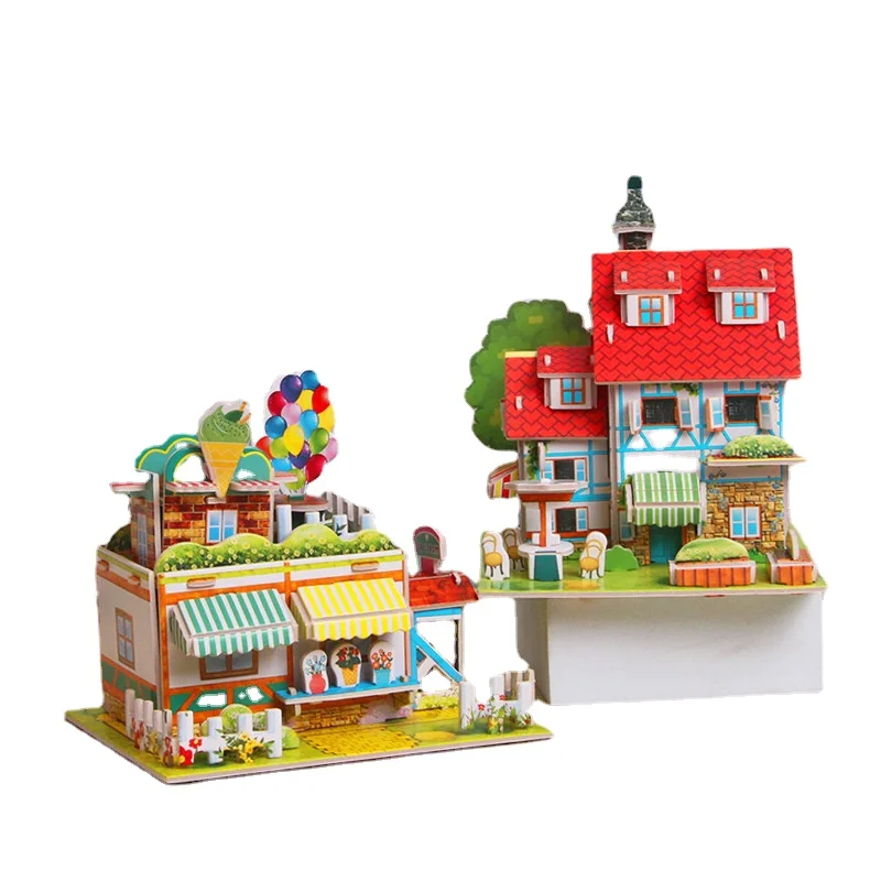 

Paper 3D Puzzle DIY Handmade Assembled Building Model Educational Toys Kindergarden Children's Prizes Gifts Educational Toys