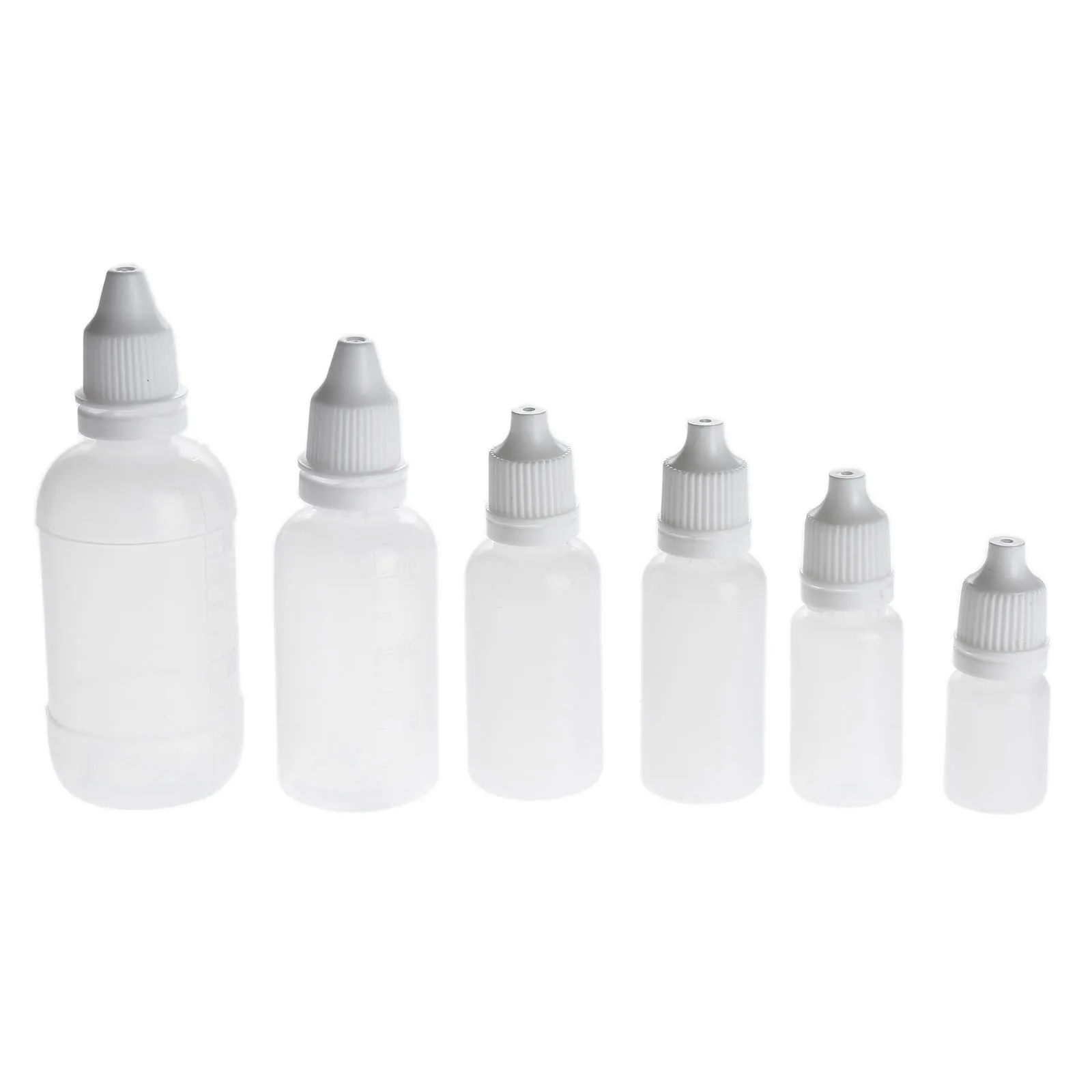 10PCS Empty Plastic Squeezable Droppers Bottle Eye Liquid Dropper Dispense Store Cosmetic Tubes 5/10/15/20/30/50ml Women Beauty