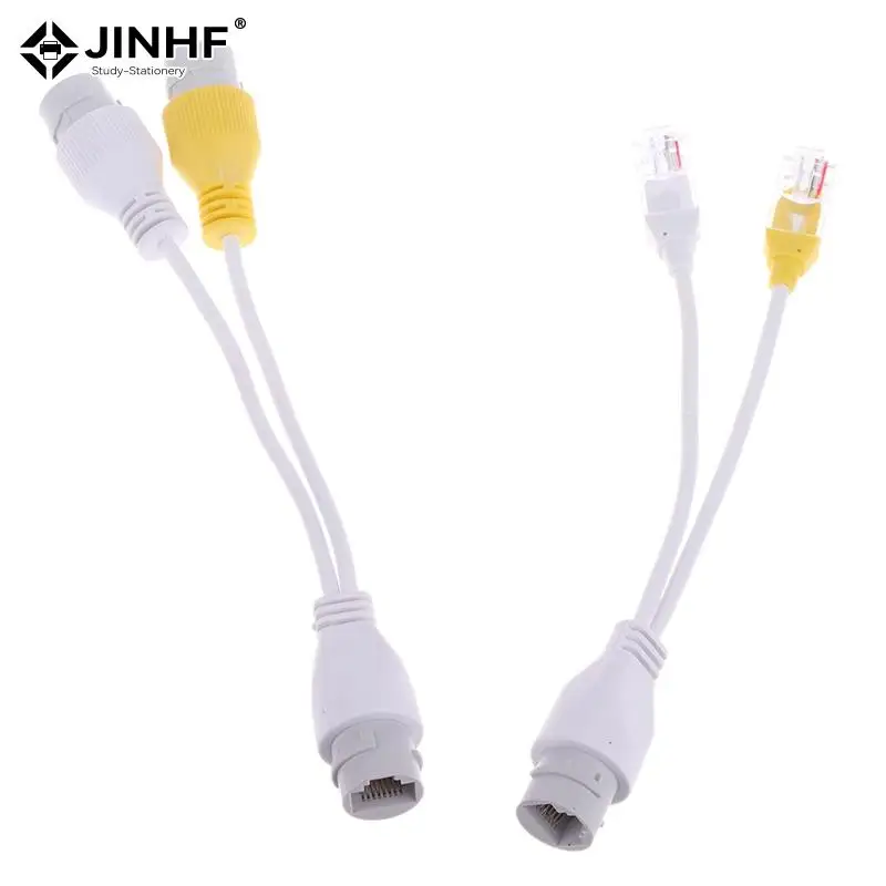 POE Splitter 2-in-1 Network Cabling Connector Three-way RJ45 Connector for Security Camera install Dual Purpose Poe Separator