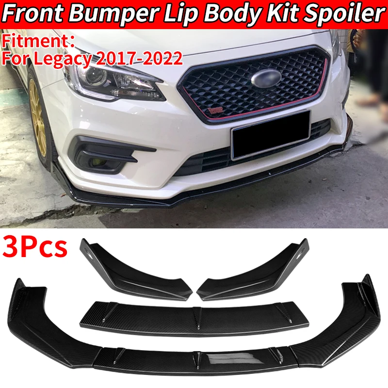 

Front Bumper Lip Spoiler For Subaru Legacy 2017-2022 Sport Bumper Lip Diffuser Splitter Protector Car Modification Body Kit