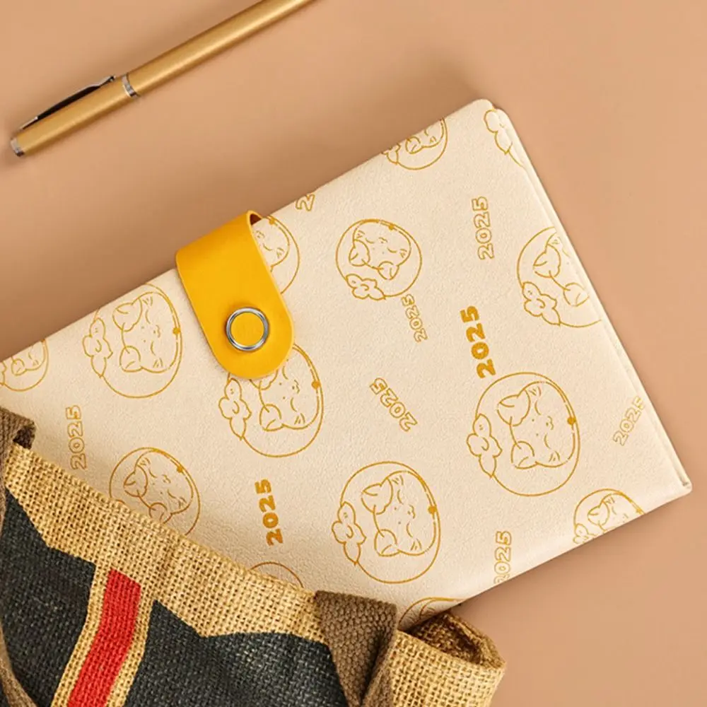 A5 Блокнот-планировщик на 2025 год, кошка, 128 страниц, журнал на 2025 год, портативный креативный блокнот на 365 дней, повышающая продуктивность