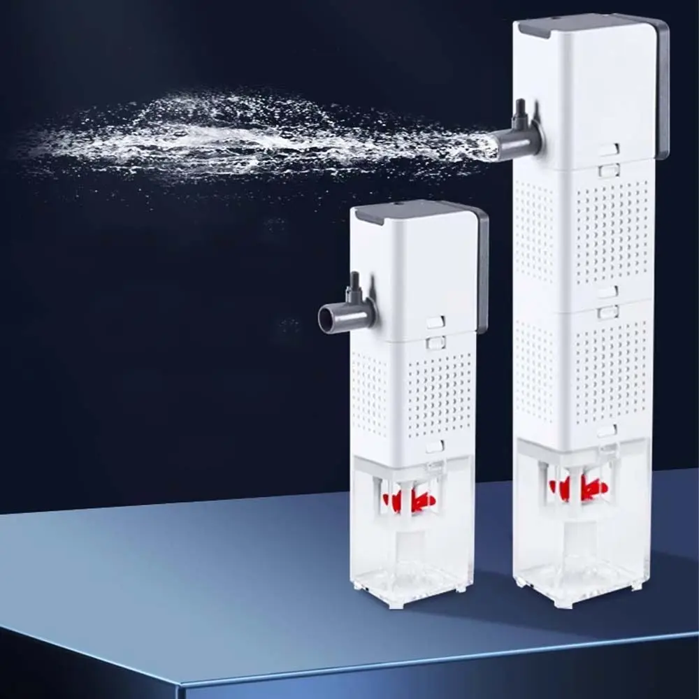 3-in-1 System Aquarium Filter Silent Operation Plastic Water Purification Pump Built-in Filter Strong Power Suction Toilet