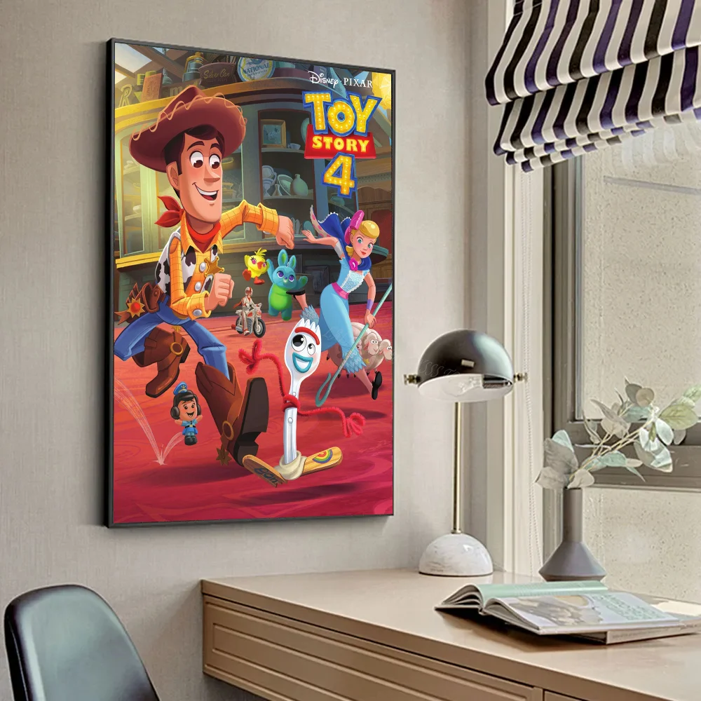 1PC Disney Toy Story Poster Stickers Art Wall Murals Decor Game Room Decor Gifts Kawaii HD Painting Cat Cars