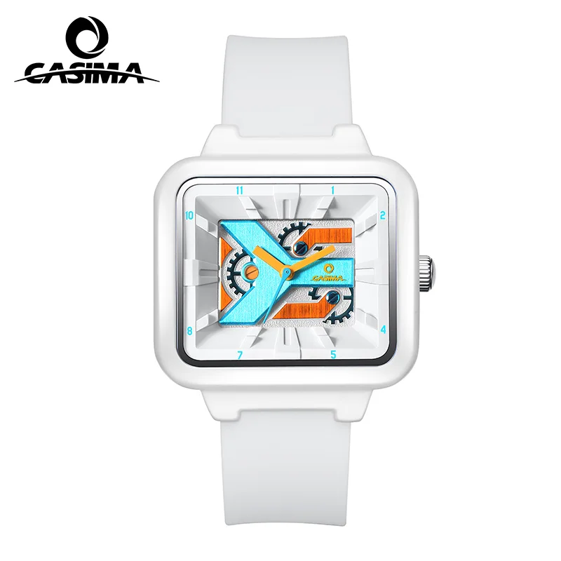 CASIMA OG シリーズ スクエア シリコン腕時計 カップルウォッチ スポーツウォッチ ナショナルトレンド モデル CS2128-1031
