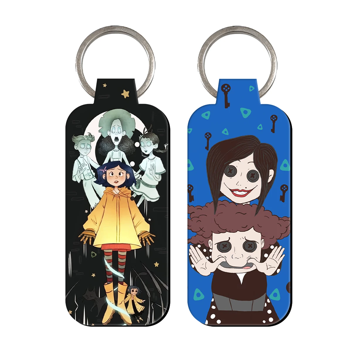 

Scary Movie Clip On Lipstick Holder Keychain Print Cartoon Keyring Trendy Lip Balm Key Chain Bag Charms Travel Accessories