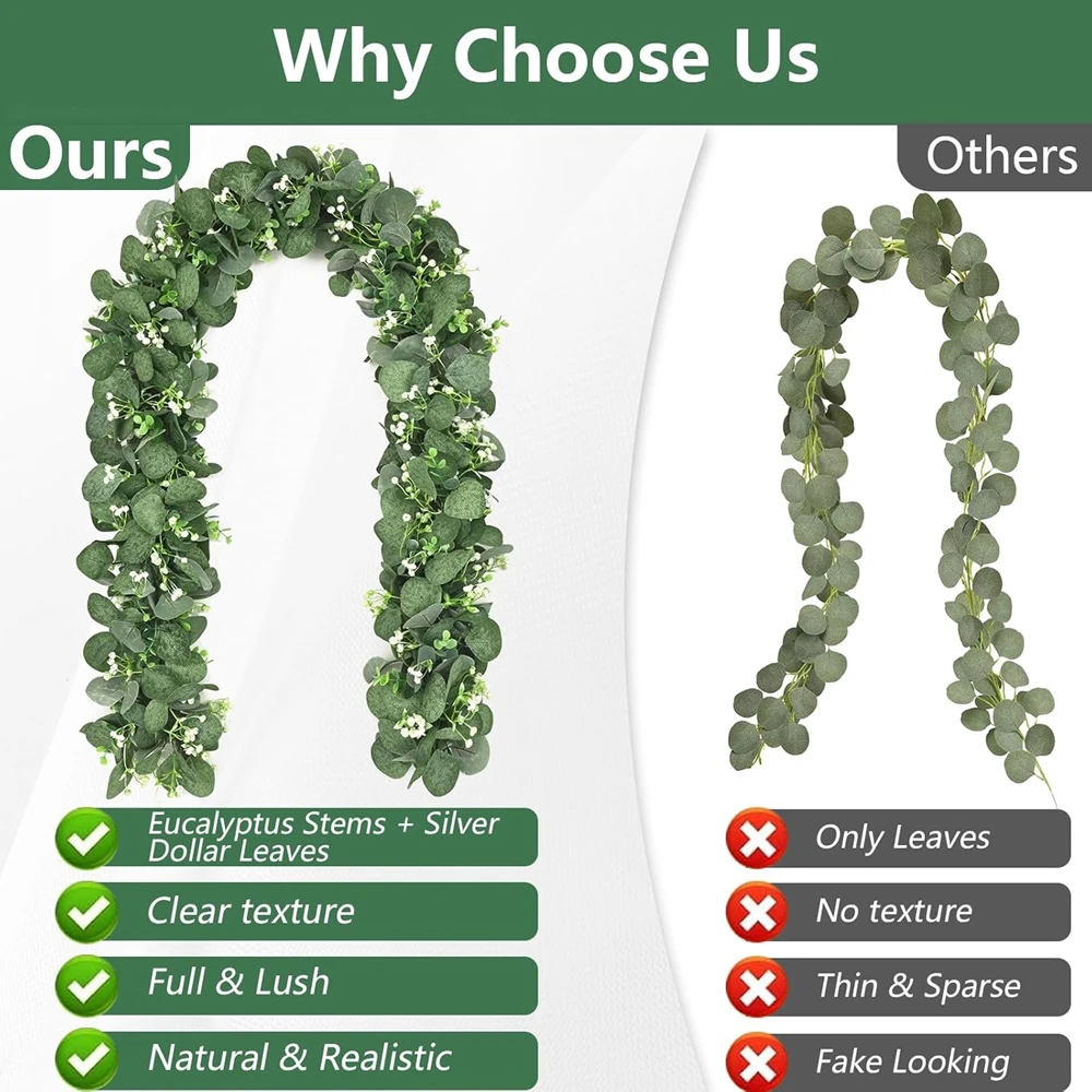 

Artificial Plants Greenery Foliage Vine Valentine's Wedding Outdoor Garden Courtyard Archway Home Room HangingTable Diy Decora