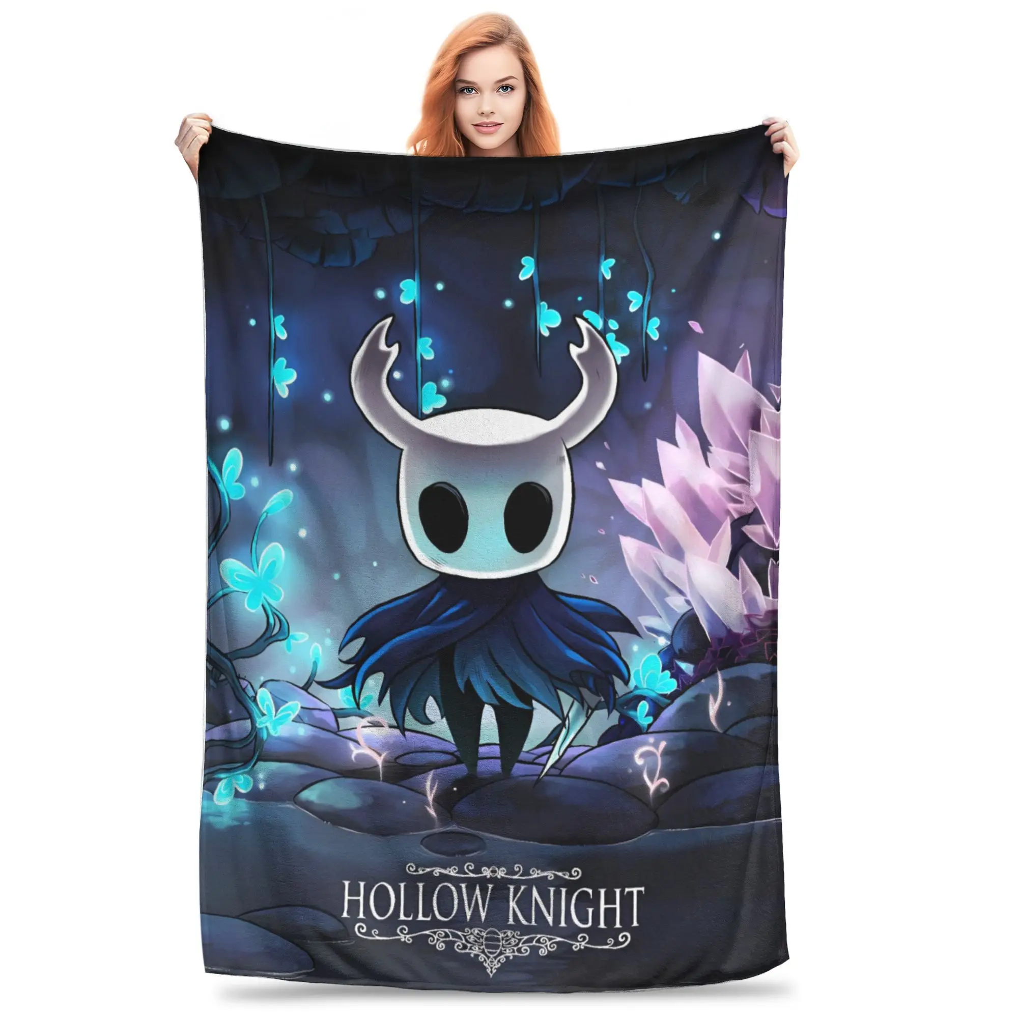 Game Hollow Knight Anime Plush Blankets Girls Boys Flannel Throw Blanket For Living Room Warm Soft Custom Quality Bedspread