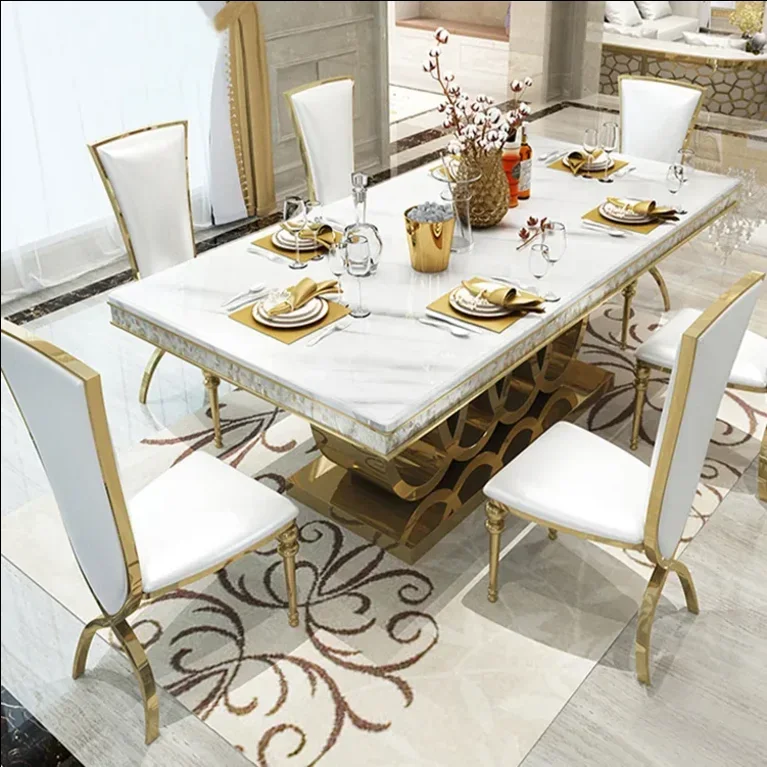 Dining room furniture round marble wood table top with rotating lazy susan aluminum table base marble dining table