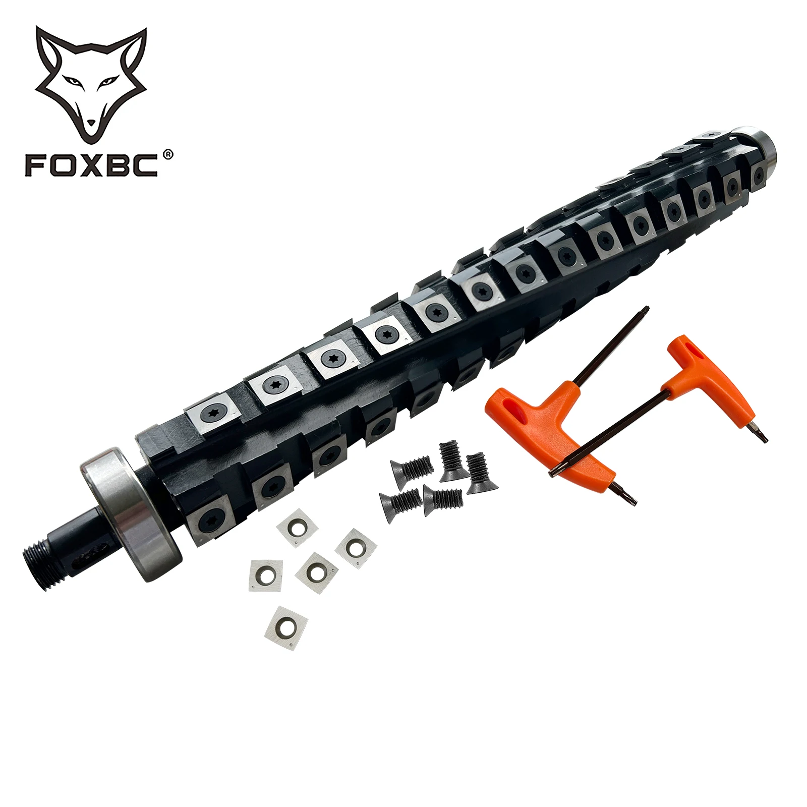 FOXBC Upgraded Helical Cutterhead for DeWalt DW735 DW735X Planer with 61pcs carbide inserts