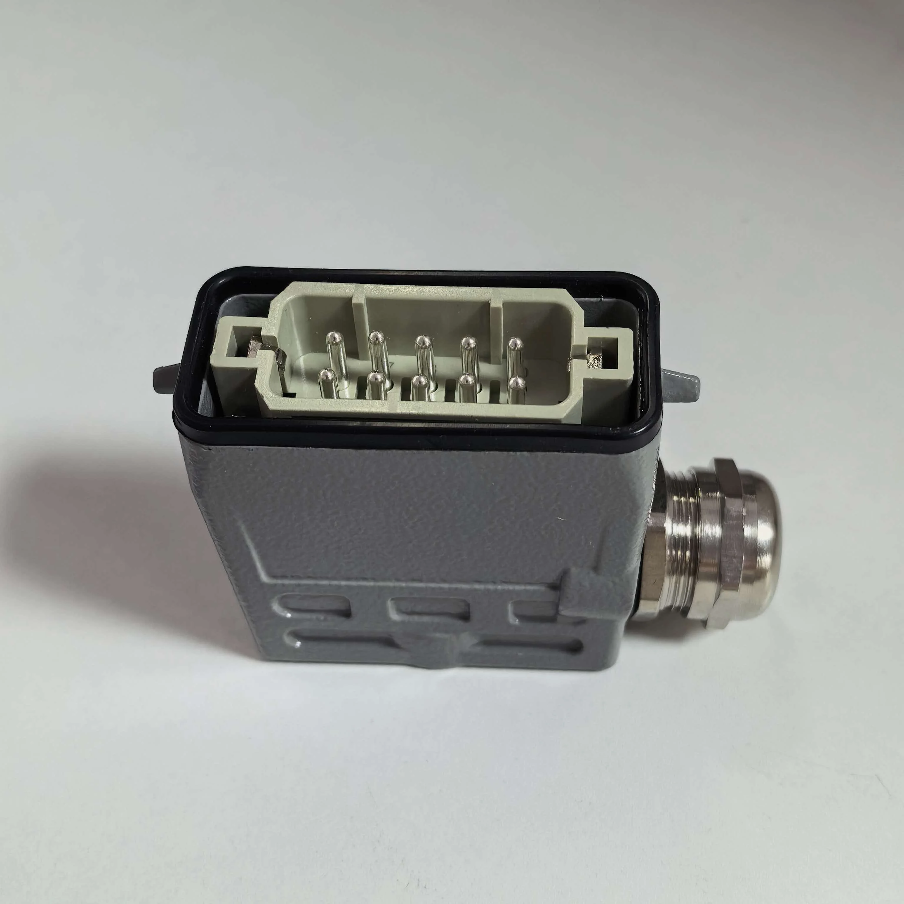 10 Pins Plug of Heavy-Duty Connector HDC-HA-010 Cable Gland  M20 Metal 16A 250V