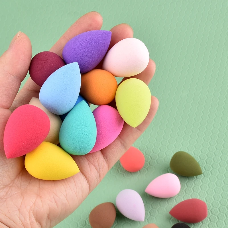 100Pcs Wholesale Mini Makeup Sponge Soft Small Beauty Egg Puff Foundation Concealer Sponge Mix Powder Cosmetic Puff Makeup Tools