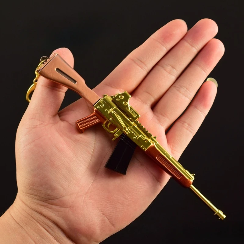 デルタフォース S12K ゴールドエディション おもちゃの銃 キーホルダー ゲーム周辺機器 武器 モデル メタルクラフト バックパックペンダント 飾り ギフト 男の子向け