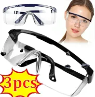 3Pcs Anti-Splash Work Safety Glasses Eye Protecting Lab Goggles Protective Industrial Wind Dust Proof Goggles Cycling Glasses