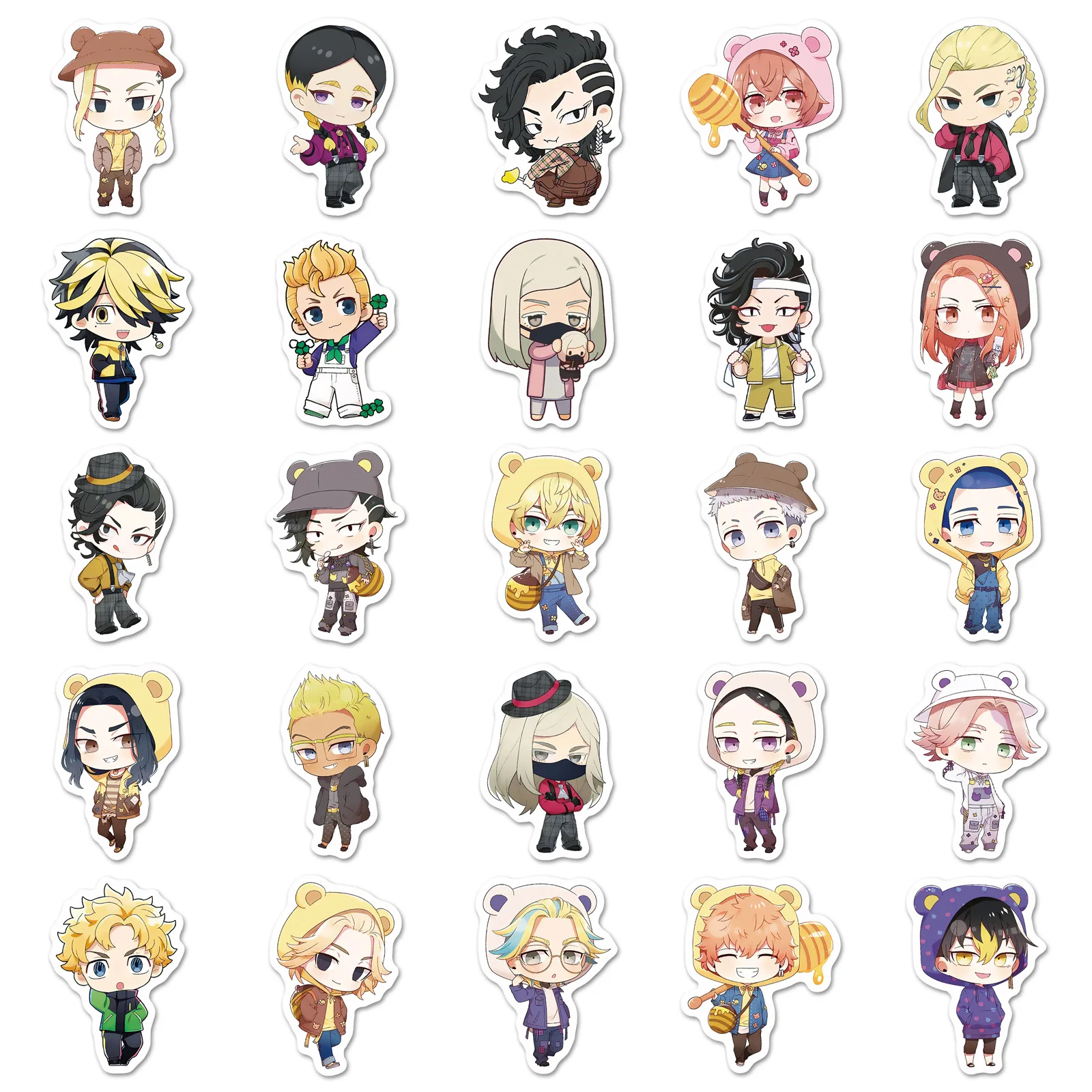 10/30/50PCS อะนิเมะโตเกียวรีเวนเจอร์ Q Edition น่ารักดูเดิลสติกเกอร์รูปลอกของเล่นเด็กถ้วยน้ำกล่องดินสอกีตาร์ DIY สติกเกอร์