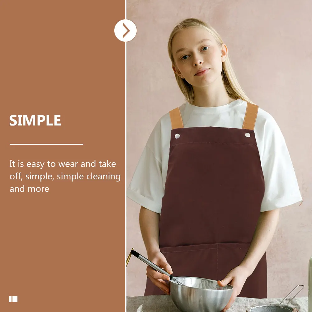 

Household Baking Apron Multi-Purpose Kitchen Cooking Apron for Bbq Coffee DIY with Pockets Kitchen Cooking Aprons