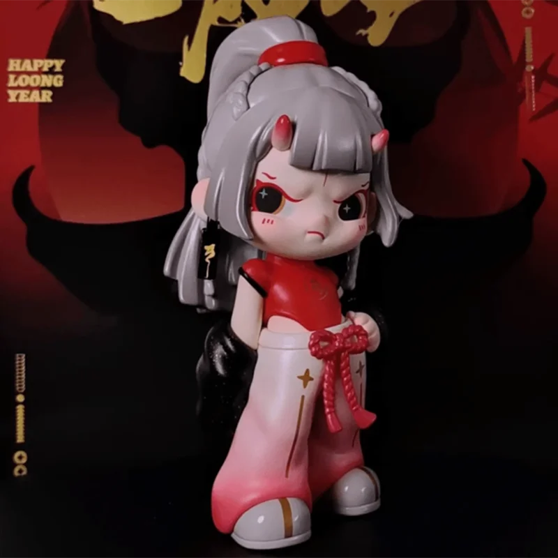 Authentique figurine d'anime, série Happy Loong Year, beurre mignon, petit dragon fille, édition limitée, cartes de confrontation, cadeau pour fille, Tnt Space Dora