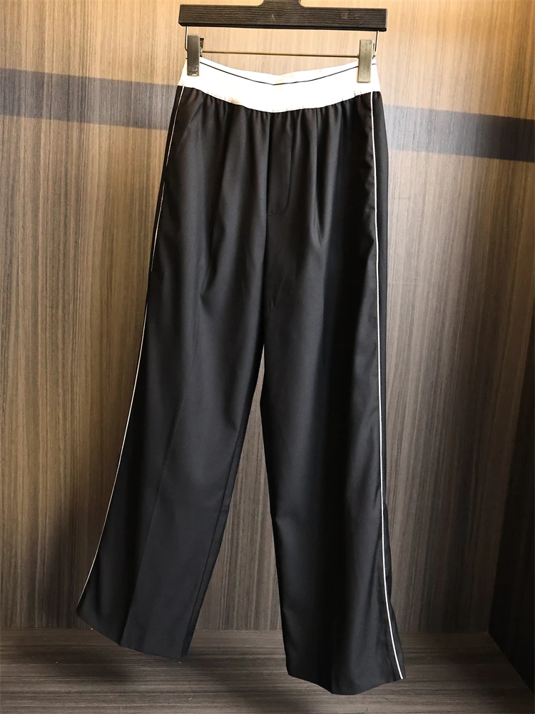 

Faionable Straight Leg Casual Pants for Men Autumn Season Color Blo Design Versatile Comfortable Breathable Polyester