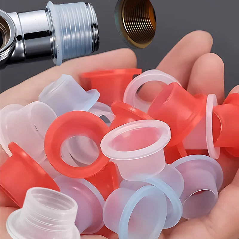 100PCS Silikon Wasserhahn Auslaufsichere Dichtungen Waschmaschine Roh Gürtel Dreieck Ventil Gummi Rohr Schlauch Verhindern Tropft Leckage stecker