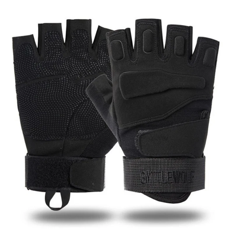 Half finger men\'s gloves outdoor tactical gloves sports shooting hunting air gun motorcycle bicycle gloves