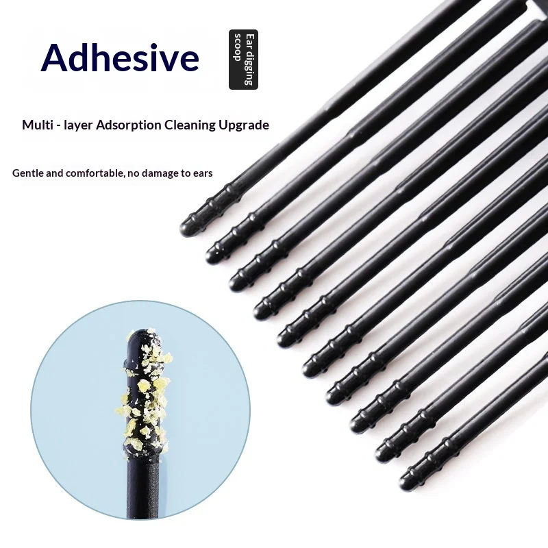 Disposable Adhesive Ear Wax Removal Sticky Ear Cleaner Resin Ear Pick Stick Safe Ear Cleaning Tool