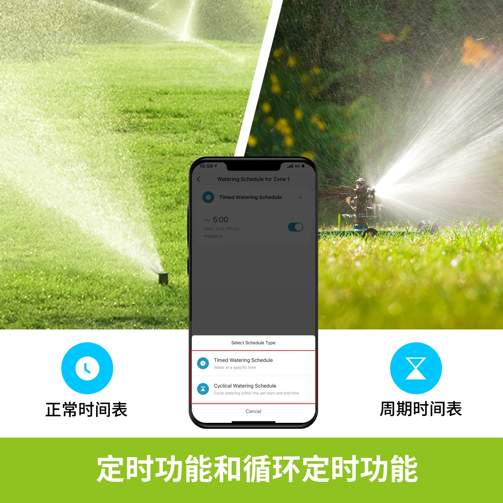 Bluetooth Tuya Smart Garden 2 Way Irrigation Valve APP Control Watering Timer