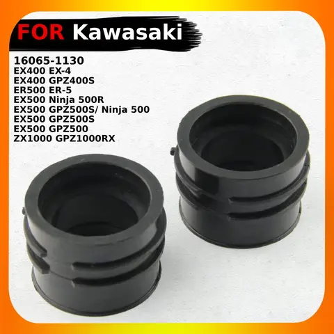 Motorcykelförgasare Insugningsrör För Kawasaki EX400 EX-4 GPZ400S ER500 ER-5 EX500 Ninja 500R GPZ500S 500 ZX1000 GPZ1000RX 10 best sales kawasaki 500 gpz - №2