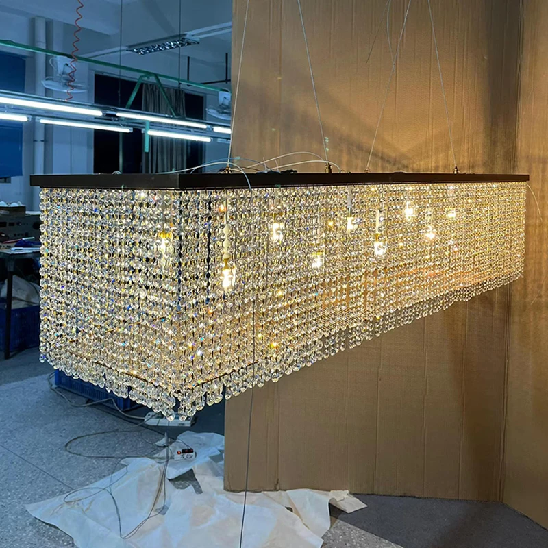 

Custom Crystal Decorative Ceiling Light Modern Luxury Chandeliers Pendant Lights Crystal Hanging Lamp for Villa Hall Restaurant