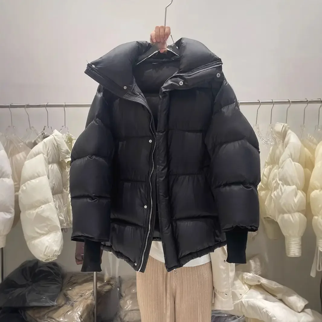

2025 Winter New Women's Duck Down Jacket Commuter Windproof Stand Up Collar Down Jacket