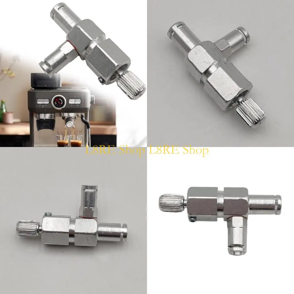 L8RE Coffee Machine Steam Valves Adapter User Friendly Installation Steam Valves Connector Aluminum Alloy Texture for Kitchen