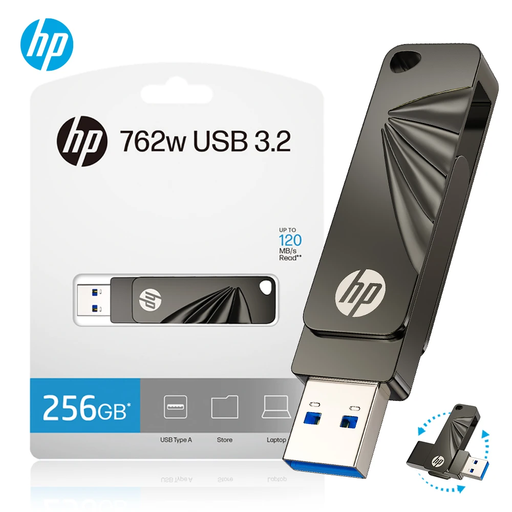 HP USB3.2 флэш-накопитель 762 Вт металлический бизнес USB-накопитель 32 ГБ/64 ГБ/128 ГБ/256 ГБ офисный флэш-накопитель
