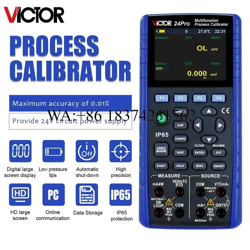 Wmwmnu for VICTOR 24Pro High Precision Digital Measurement Multifunction Process Calibrator 0.01 Percent Accuracy 5 Digits
