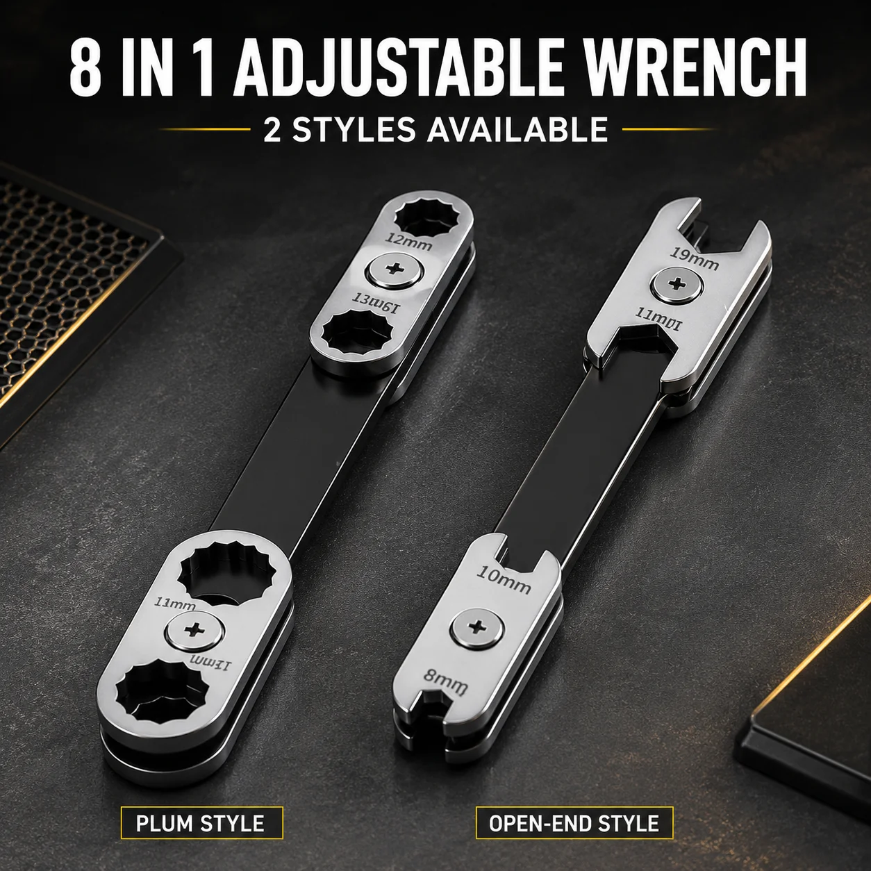8-in-1 Universal-Torx-Schlüssel, 360° °   Drehbarer Pflugenschlüssel für Autoreparaturen, Einstellbares Tragbares Mechanisches Werkzeug