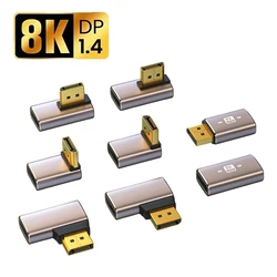 Gold-Plated DisplayPort1.4 Adapter Support 8K@60Hz 4K@144Hz HDR Video Alloy Shell DP Cable Extender for Desktop Computer Monitor