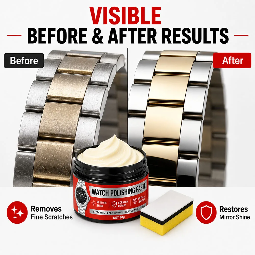 Instant Watch Polishing Paste-Metal Frame Renewal Cream,Strap and Screen Scratch Repair,Metal Jewelry Repair,Repair Tools & Kits