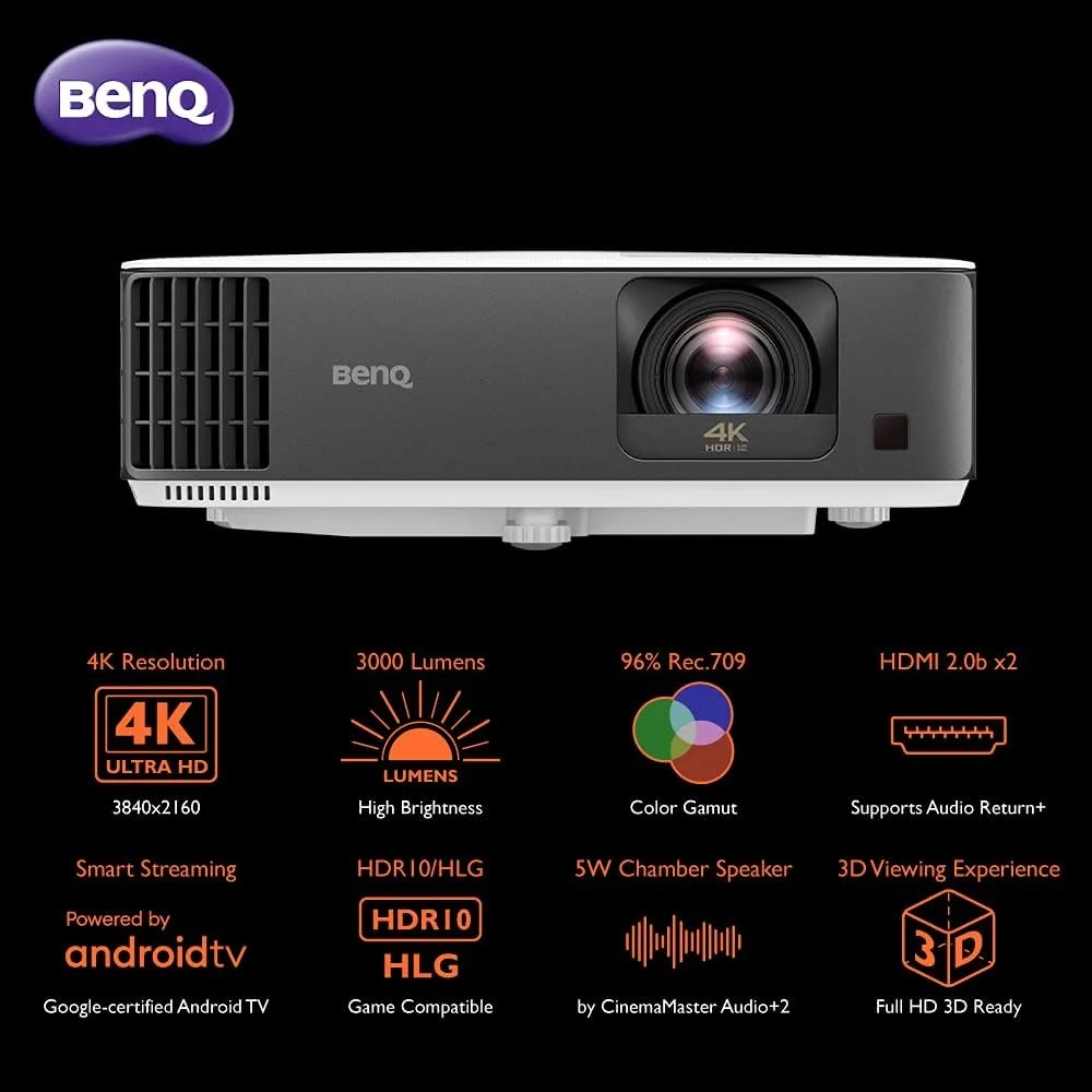 BenQ TK700STi 4K HDR LED Lamp Gaming Projector 4K 60Hz 1080p 240Hz 4.16ms Low Latency 3000lm