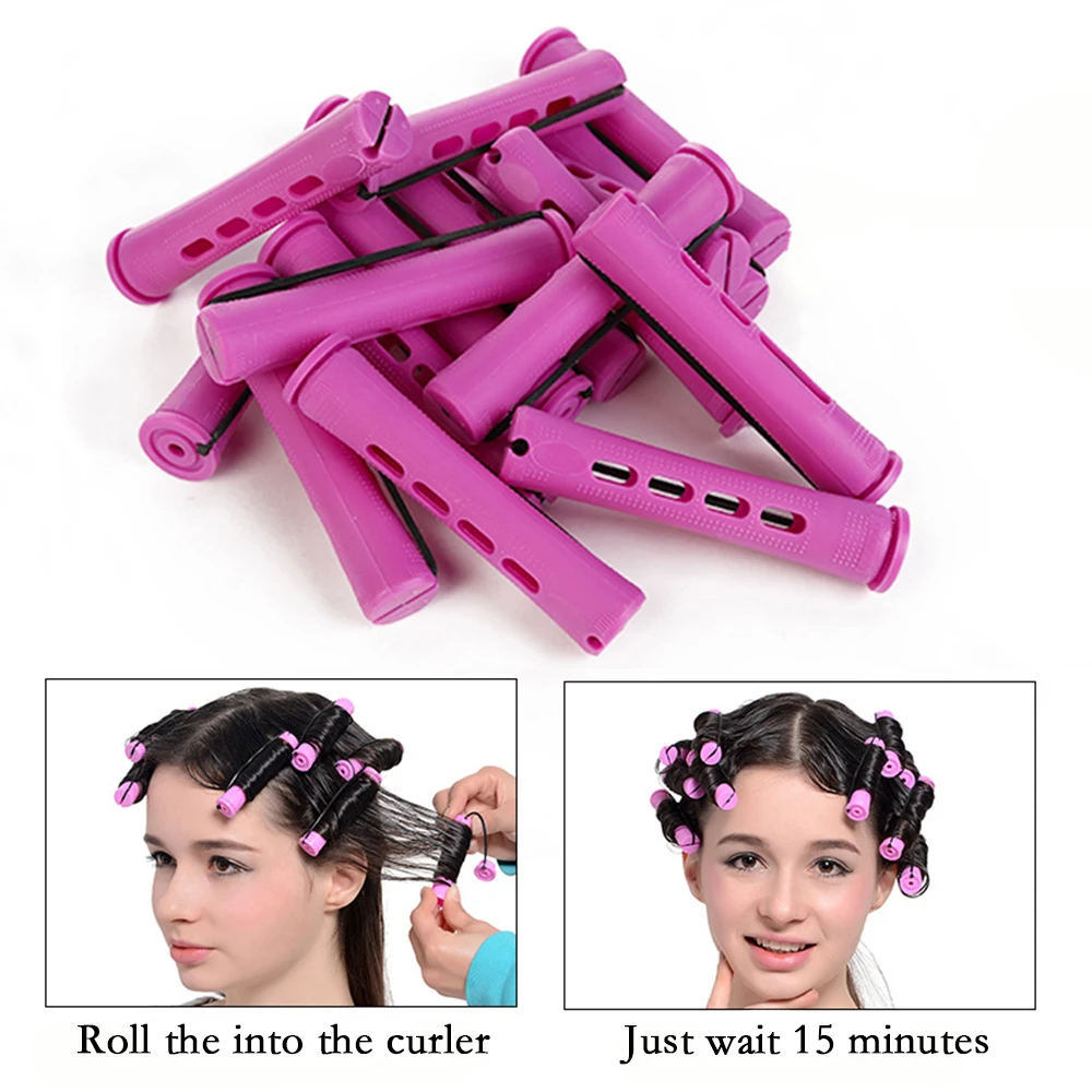 10pcs Hair Curlers Perm Rods Heatless Short Cold Wave Rods Hair Curler Perming Rods Hair Curling Rollers Curling Hair Rollers