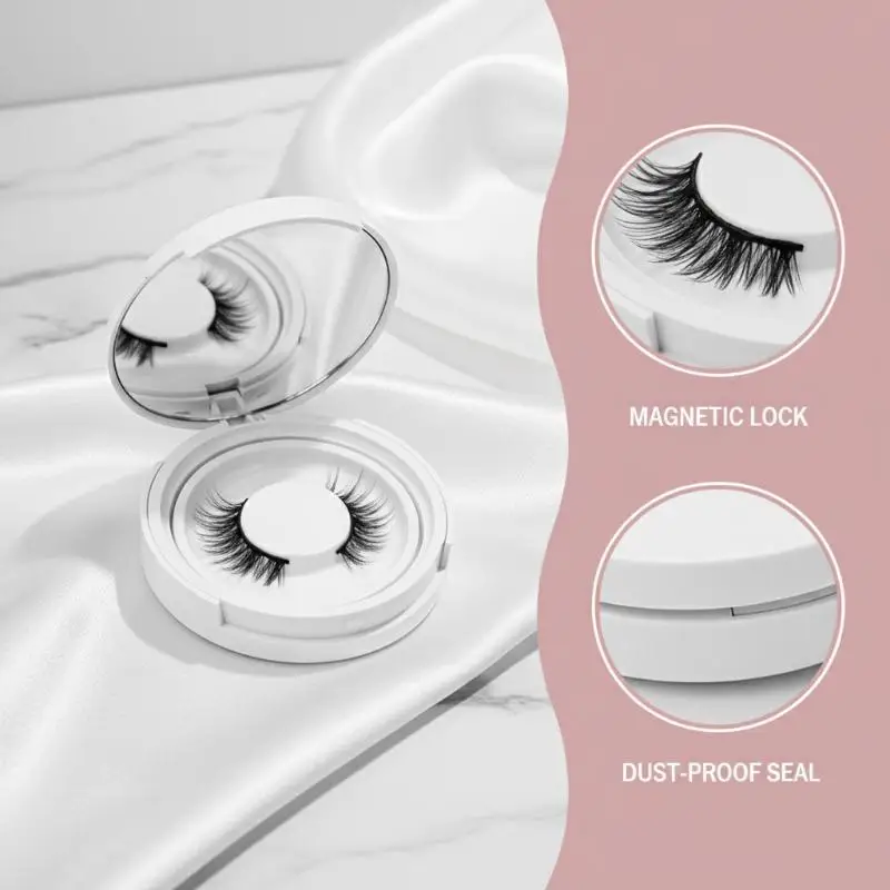 1Pcs Magnetic False Eyelash Storage Box Portable Organizer Lightweight Lash Holder Travel Makeup Case for Eyelashes