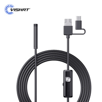 3 in 1 Industrial Endoscope Camera for Android 5.5mm 7mm IP67 Waterproof Lens Pipe Inspection Borescope Camera for Mobile