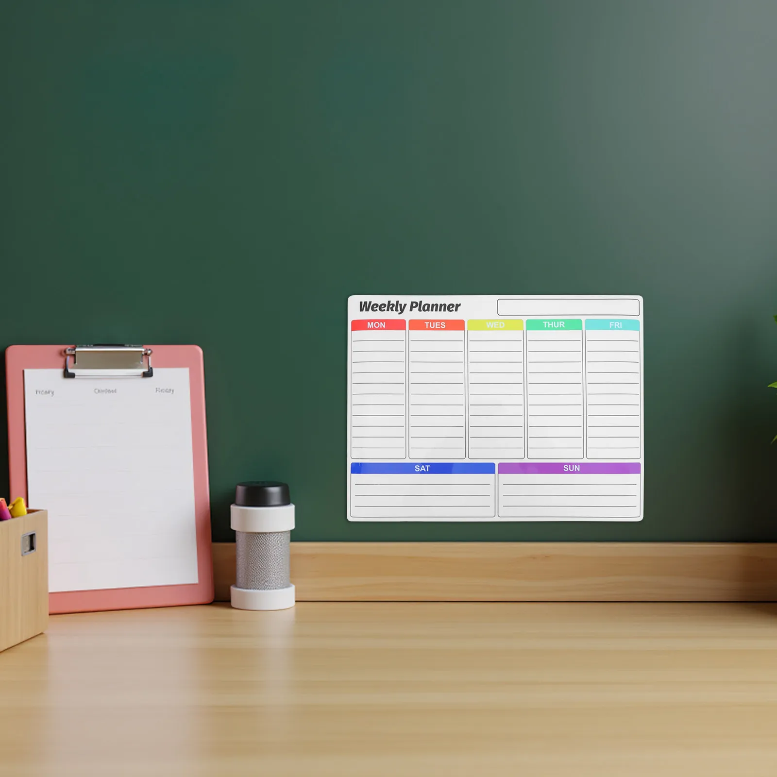 

Самоклеящаяся сухостираемая доска-календарь 12x16 дюймов, съемный еженедельный планировщик, настенная сухостираемая доска-стикер