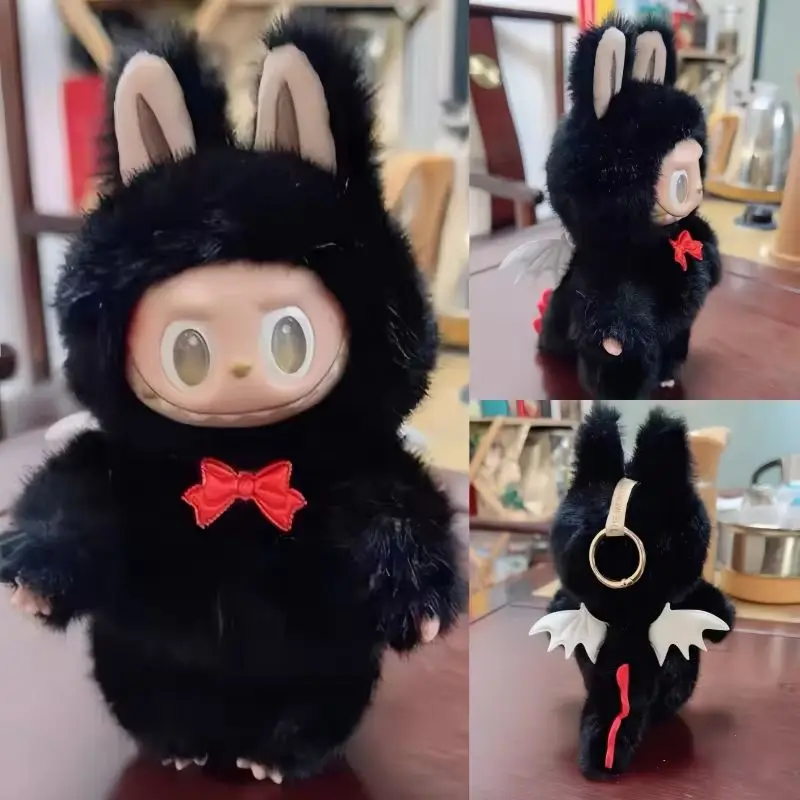 ﻿ High Quality Monster Replica Labubu Series Zimomo Dark Angel 1:1 Handmade Change Dolls Diy Toy Cute Desktop Ornament Toys Gift