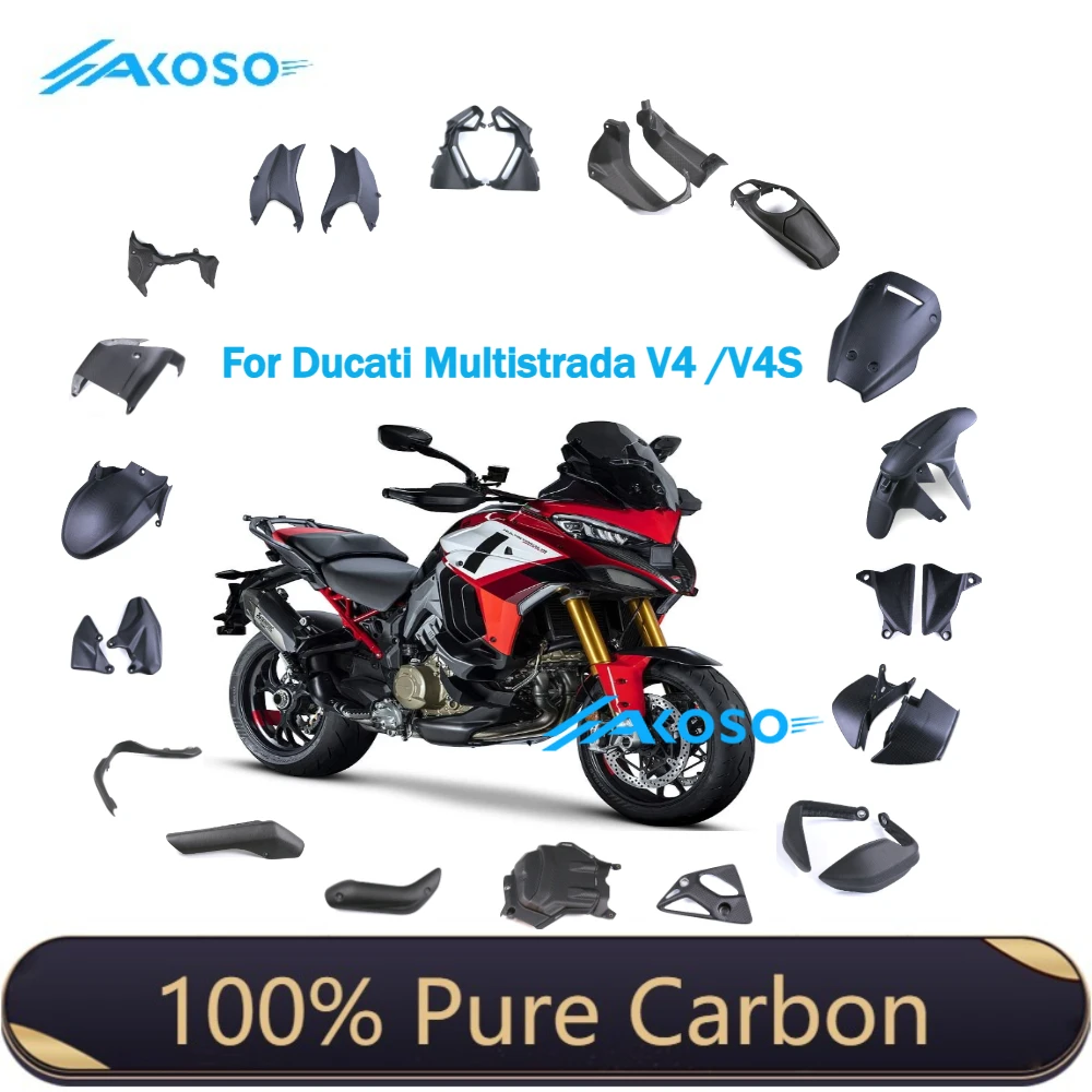 

For Ducati Multistrada V4 100% Dry Full Carbon Fiber Pre-preg 3K Motorcycle Body Fairing Kits