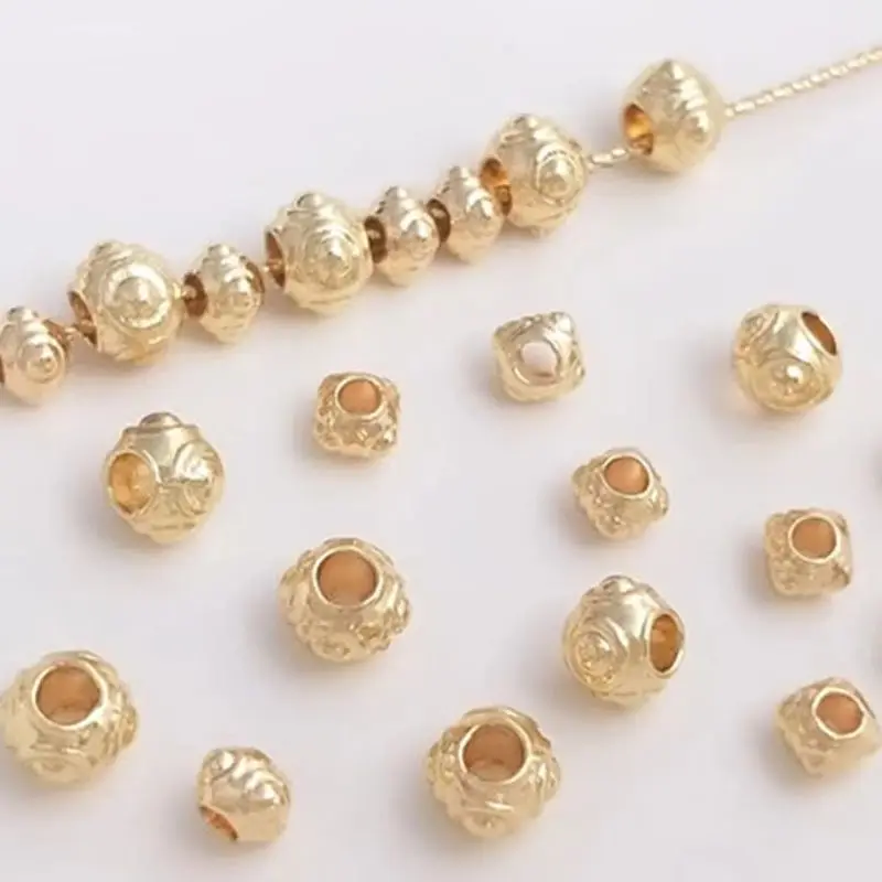 

14K Gold Bag Four Corner Loose Beads Dragonfly Eye Separated Beads DIY Handmade Bracelet Necklace Accessories Jewelry Materials
