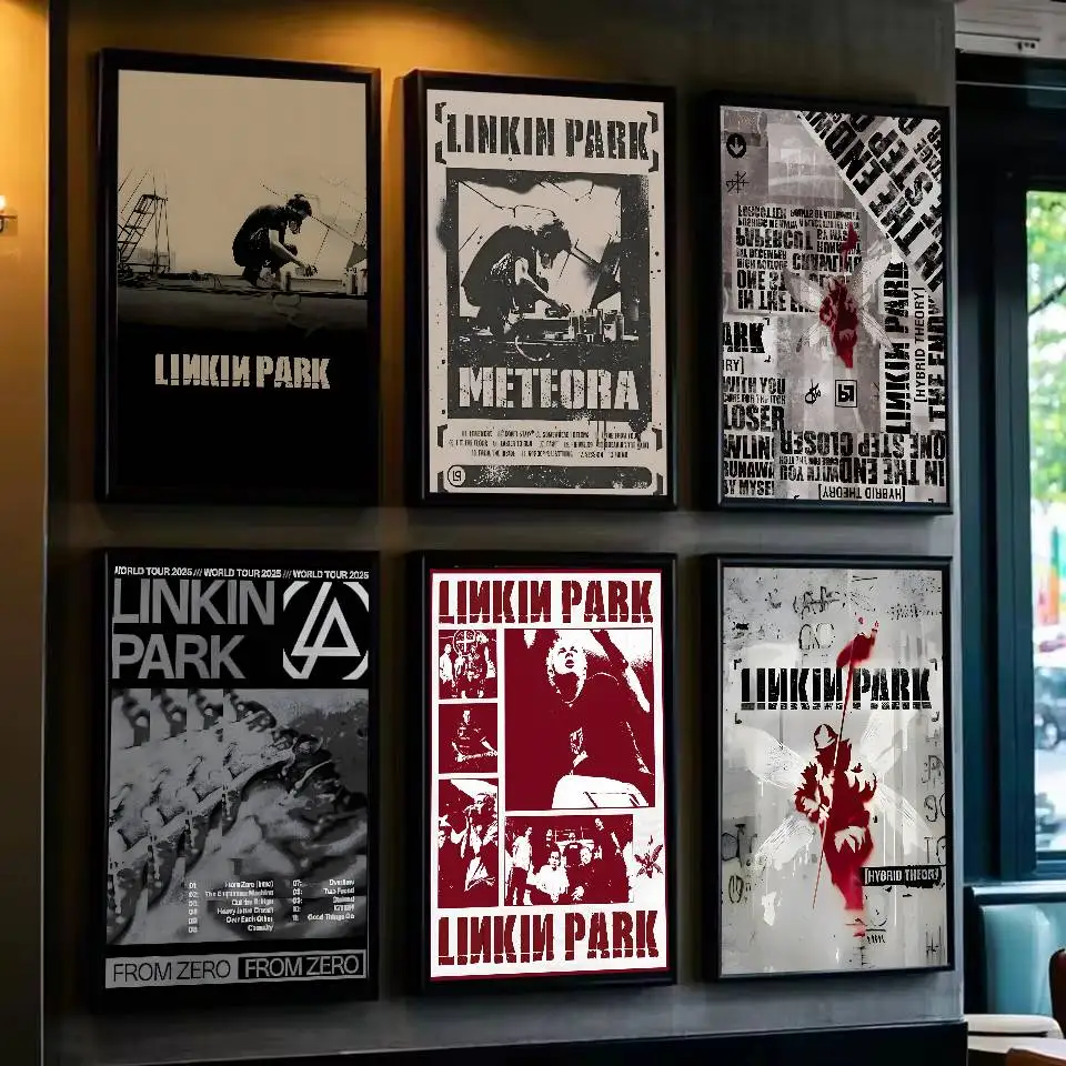 الاتجاهات الدولية L-Linkin Park ملصق فني مع مطبوعات هدية تزيين غرفة النوم وغرفة المعيشة #3