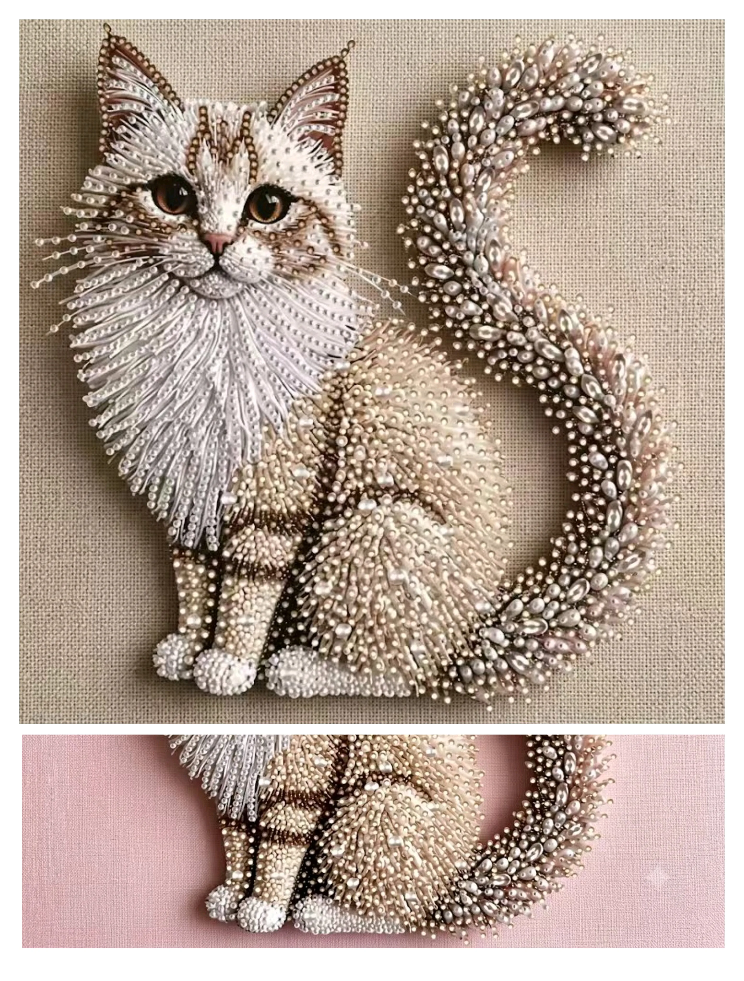 Cat three-dimensional decorative painting, suitable for wall decoration image 4
